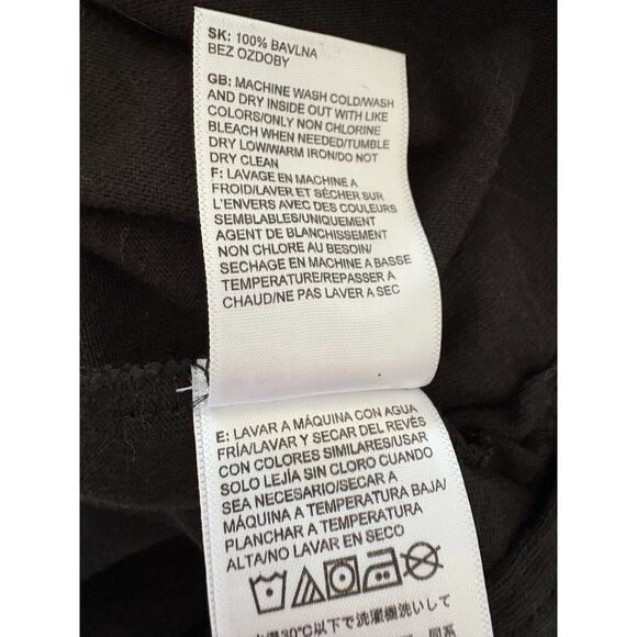 The North Face Black Logo LS 100% cotton T-shirt Mens size M - Picture 5 of 8